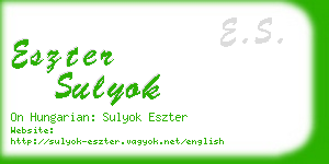 eszter sulyok business card